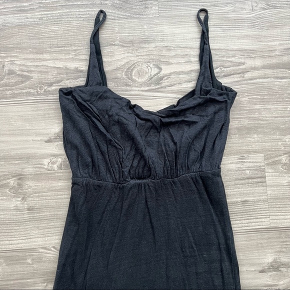 PATTERSON J. KINCAID Dark Gray Black Celeste Lined Maxi Dress - Size Small - Picture 7 of 8